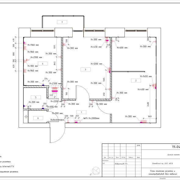 Дизайн квартиры двухкомнатной черчеж 