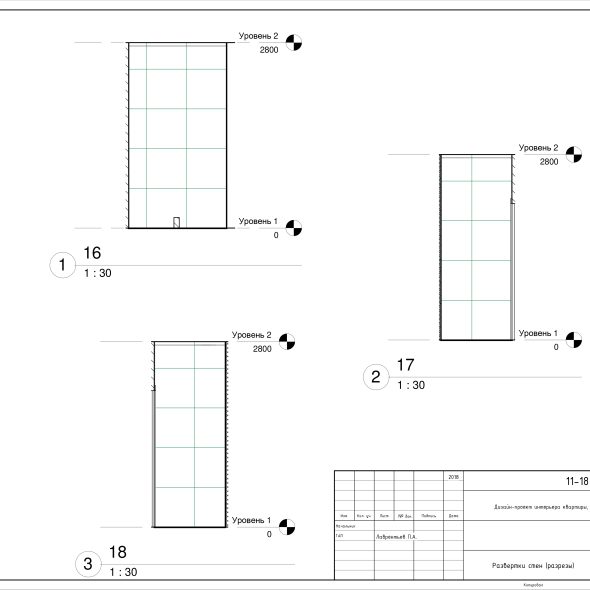 Дизайн интерьера однушки чертеж