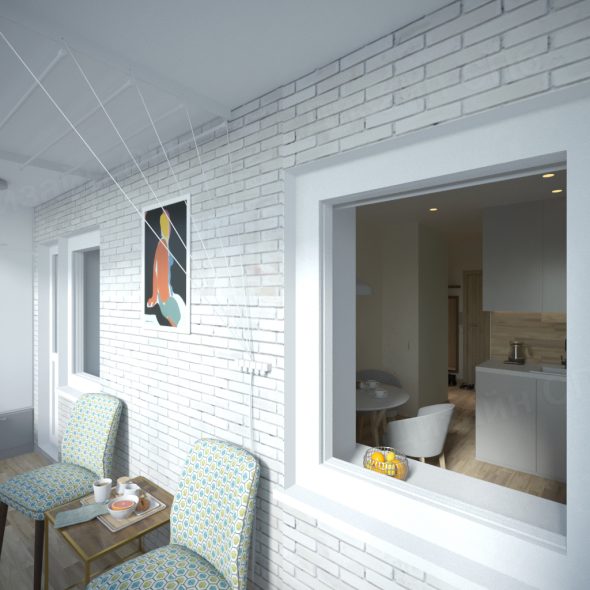 эргономичный интерьер двухкомнатной квартиры Прованс