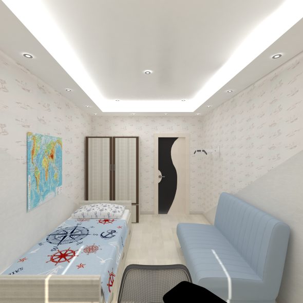 детская интерьер трехкомнатной квартиры