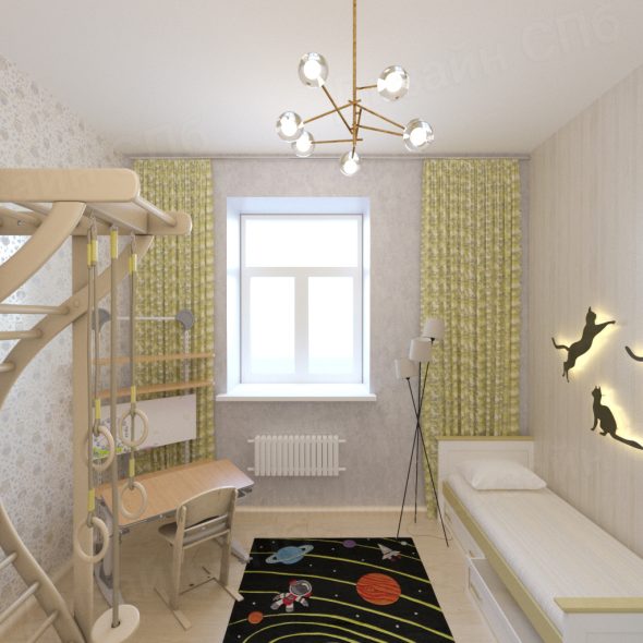 дизайн-решение четырехкомнатной квартиры детская