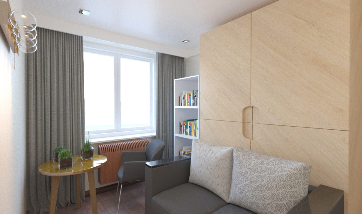 органичный дизайн трехкомнатной квартиры скандинавский стиль