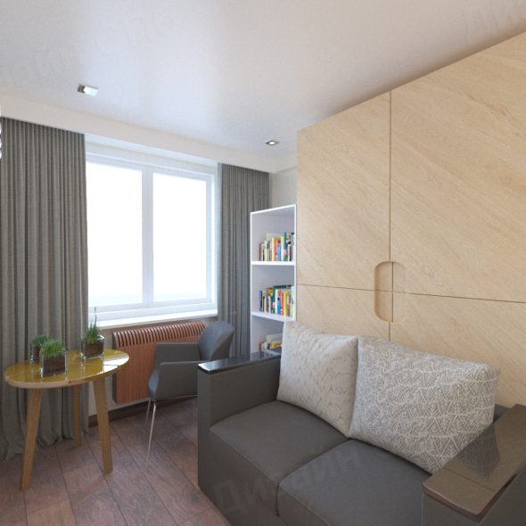 органичный дизайн трехкомнатной квартиры скандинавский стиль