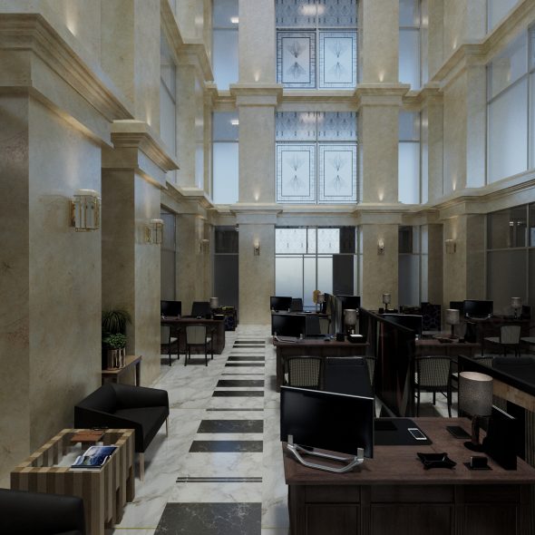 визуальное оформление многоместного офиса в спб 