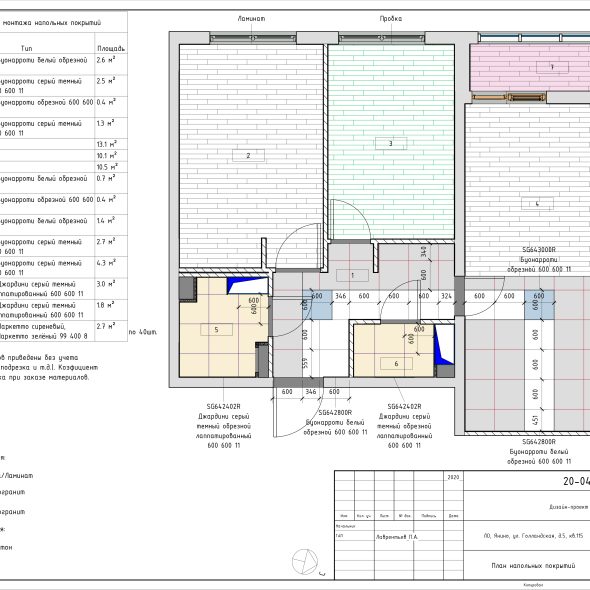 Дизайн проект квартиры черчеж