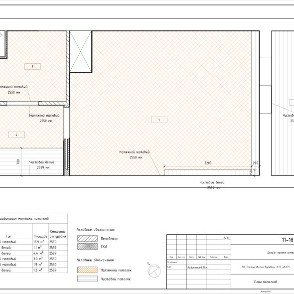 Чертеж квартиры студии