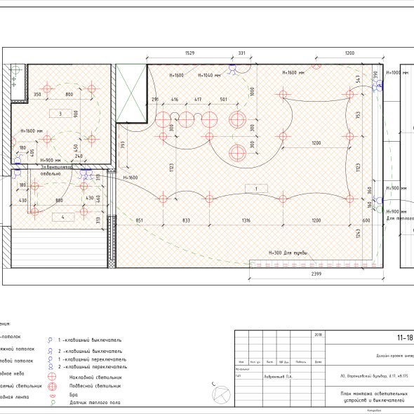 Чертеж квартиры студии