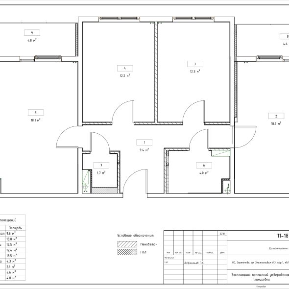 Трехкомнатная квартира чертеж проекта 