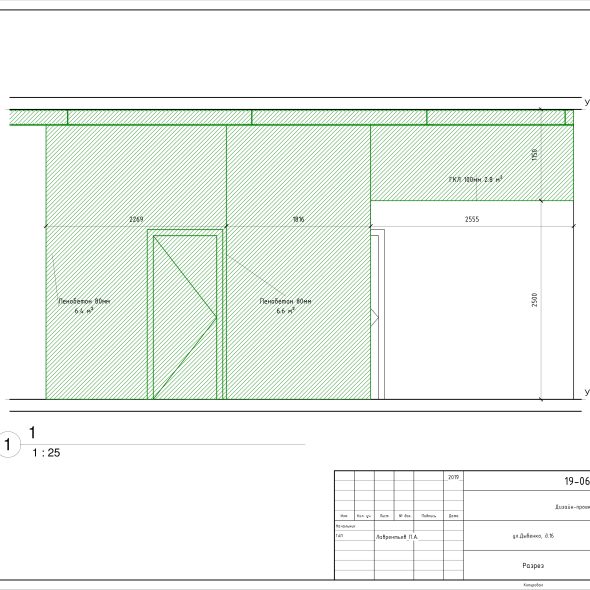 Черчеж яркого дизайн проекта кафе 37