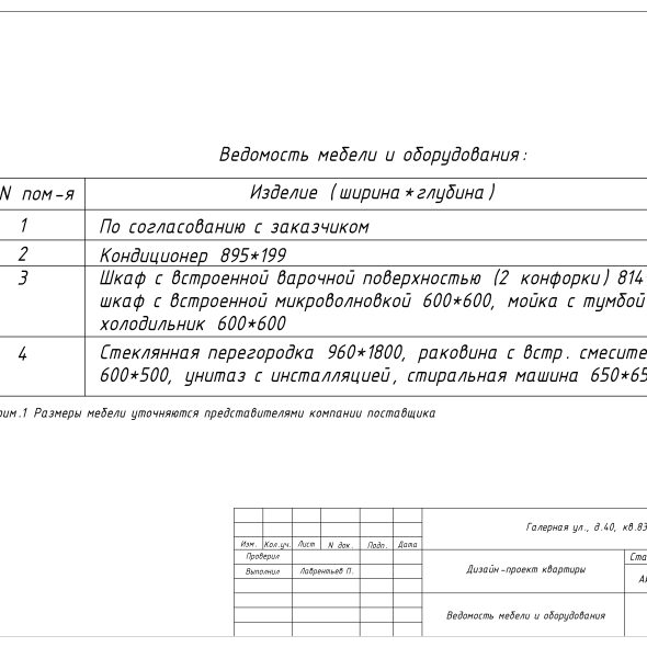 Черчеж дизайн проекта в стиле лофт 18