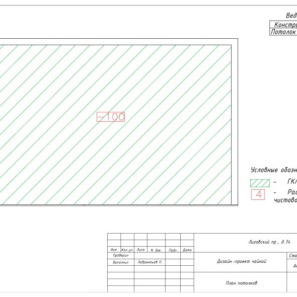 Дизайн проект офиса черчеж