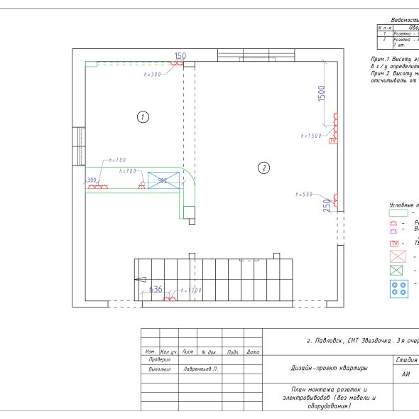 Черчеж дизайн проекта частного дома в снт 15