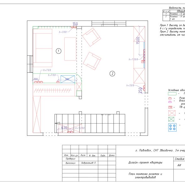 Черчеж дизайн проекта частного дома в снт 16