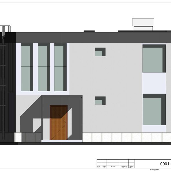 Черчеж красивого дизайн проекта частного дома 5