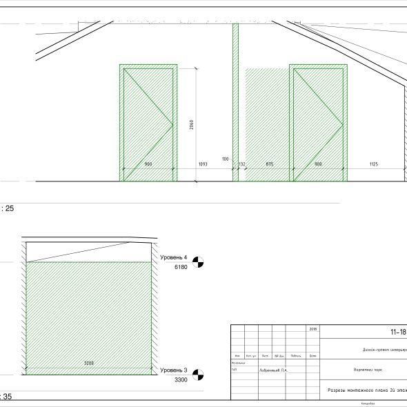 Черчеж проекта двухэтажного дома 26