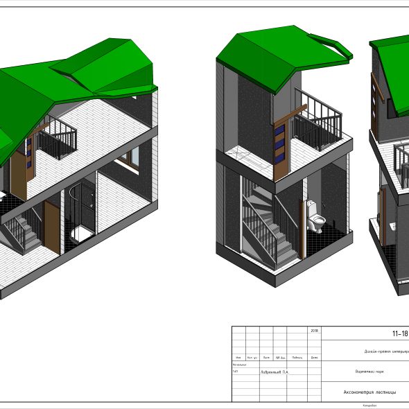 Черчеж проекта двухэтажного дома 27