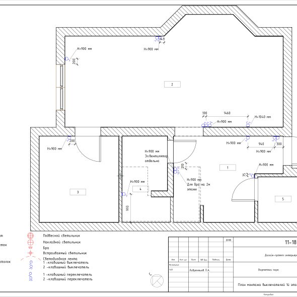 Черчеж проекта двухэтажного дома 42