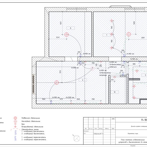 Черчеж проекта двухэтажного дома 43