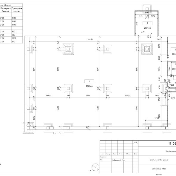 Черчеж современного дизайн проекта кафе