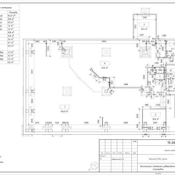 Черчеж современного дизайн проекта кафе