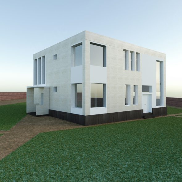3д модель частного дома 1