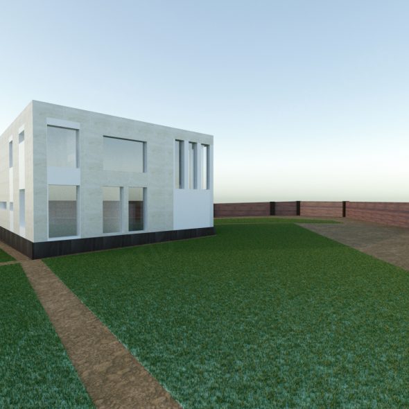 3д модель частного дома 4
