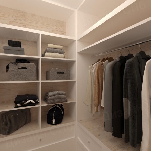 Дизайн проект четырехкомнатной квартиры гардероб