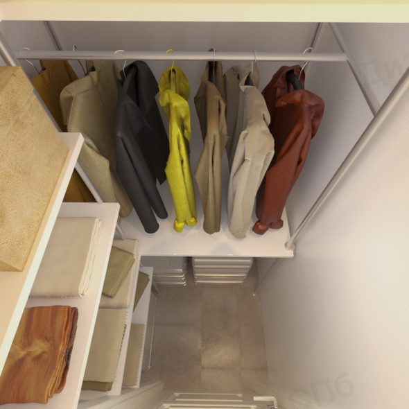 Дизайн-оформление гардеробного пространства трехкомнатной квартиры