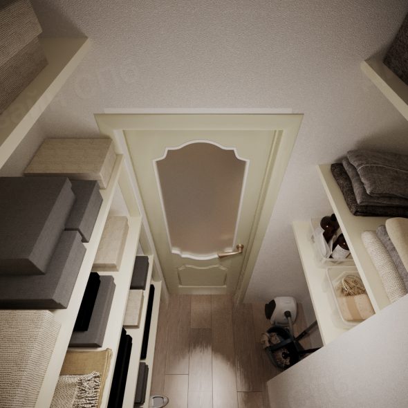 Бежевая однокомнатная квартира 