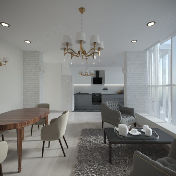 Кухня в стиле лофт