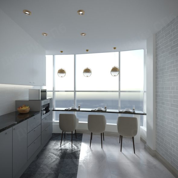 организация пространства кухни в стиле лофт