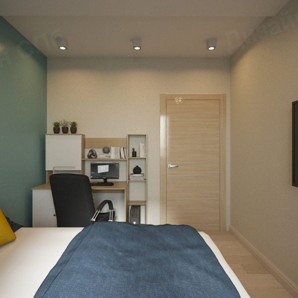 интерьер-решение спальни квартиры в пгт