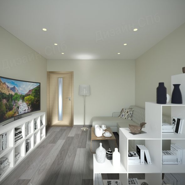 гостиная однокомнатной квартиры интерьер от дизайнеров