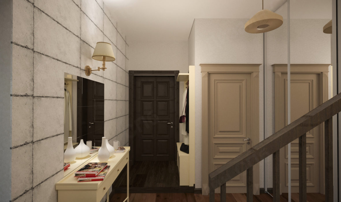 Дизайн интерьера коридора в двухуровневой квартире