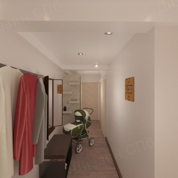 Дизайн интерьера коридора 