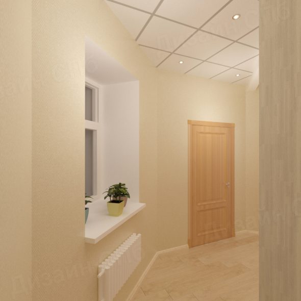 Пример дизайна интерьера коридора 