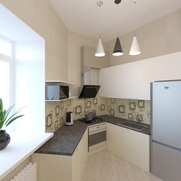 оформление кухонного уголка маленькой квартиры спб