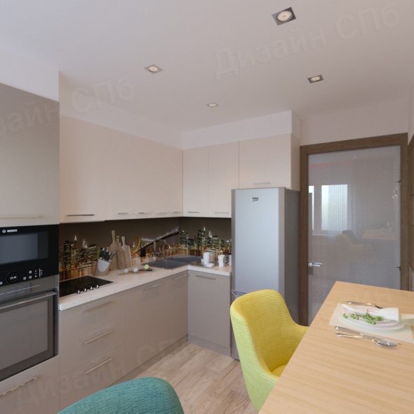 вариант интерьера кухни неоклассика