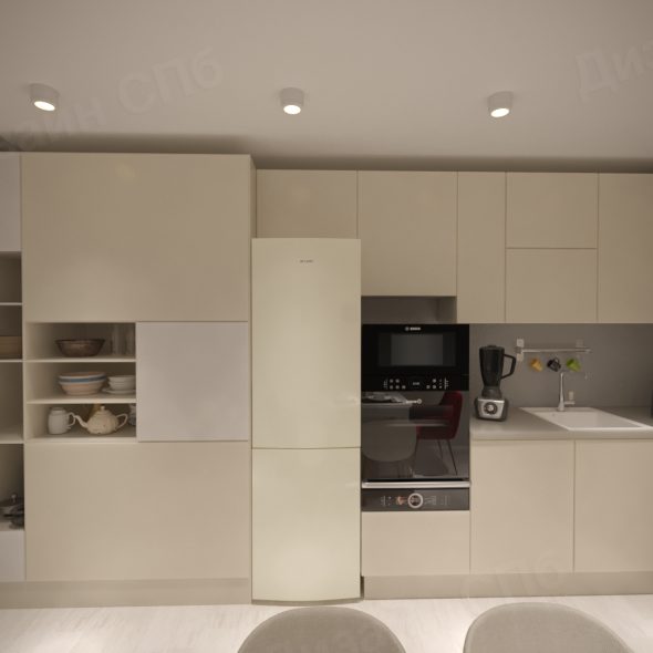 Дизайн интерьера кухни белой