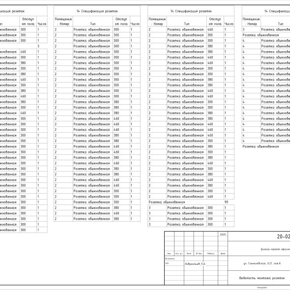 Дизайн проект офисного помещения черчеж