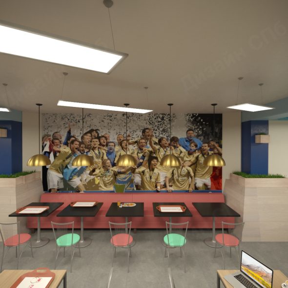 плоскостная разбивка пространства в дизайне кафе 