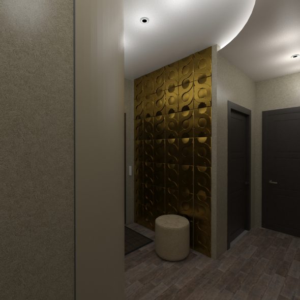 визуальное оформление прихожей и коридора трехкомнатной квартиры спб