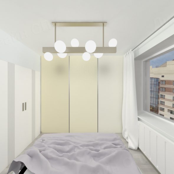 Дизайн проект светлой трехкомнатной квартиры