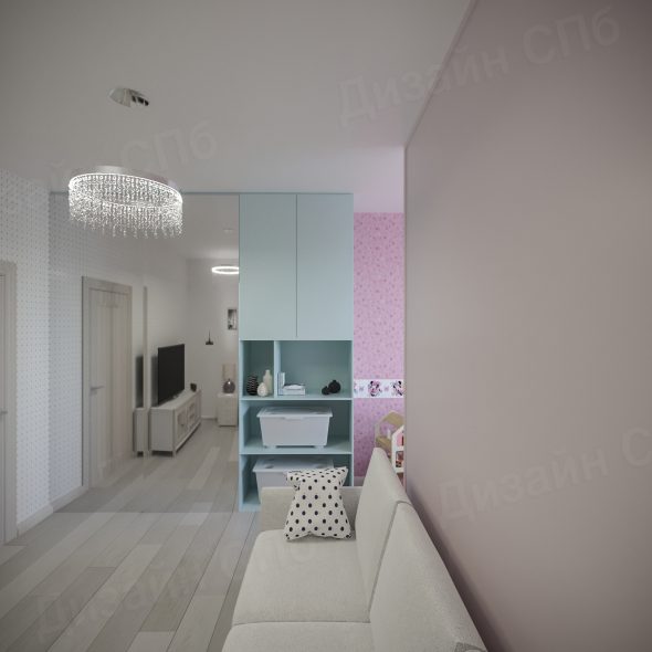 Дизайн проект трехкомнатной квартиры детская