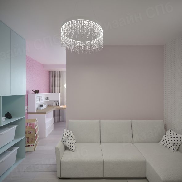 Дизайн проект трехкомнатной квартиры детская