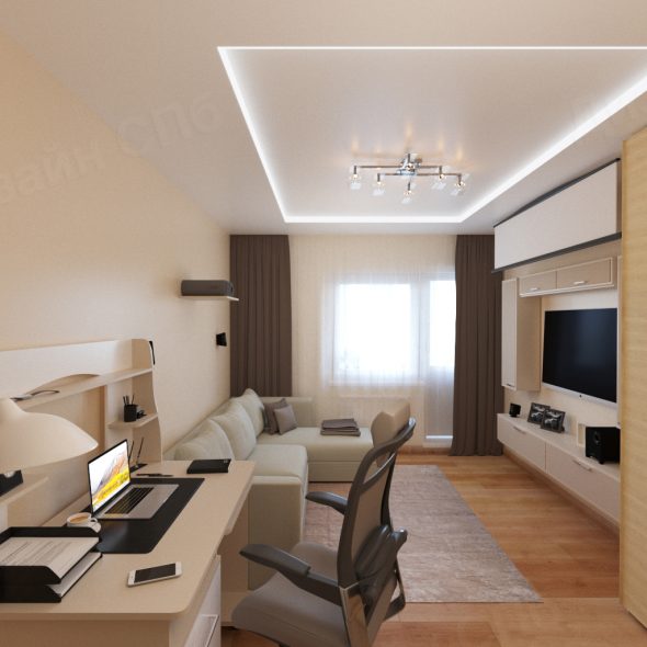 компановка мебели и планировка по дизайну однокомнатная квартира 