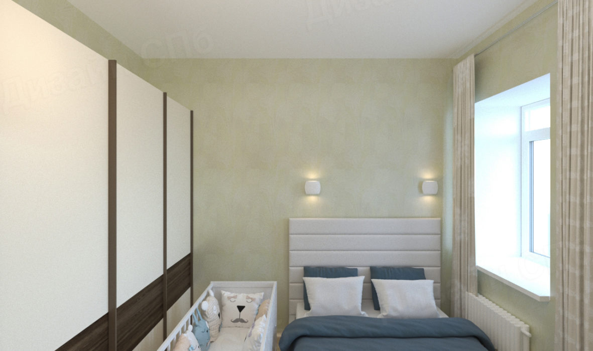 Дизайн проект четырехкомнатной квартиры спальня 