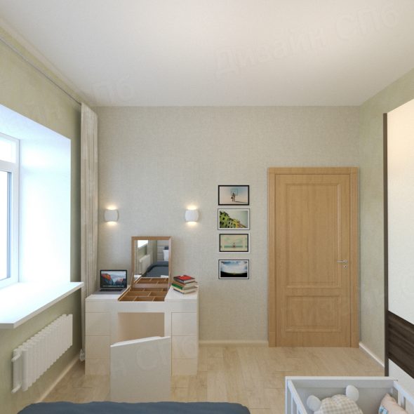 Дизайн проект четырехкомнатной квартиры спальня 