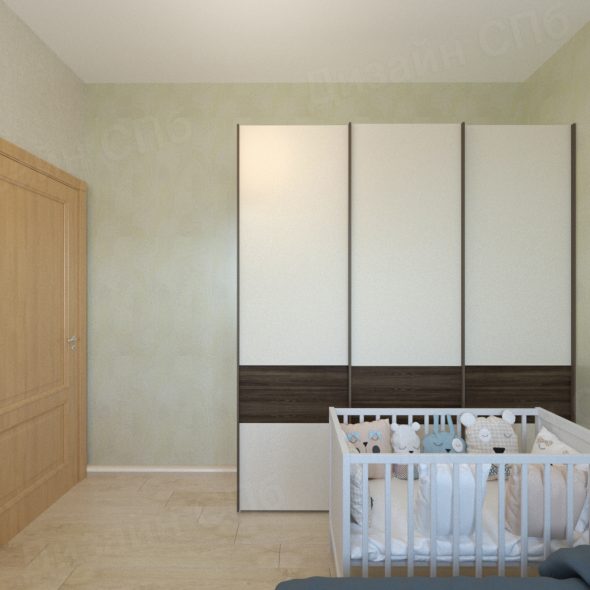 Дизайн проект четырехкомнатной  кв спальня 