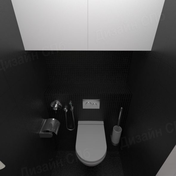 Трехкомнатная квартира дизайн интерьера санузла вид спереди